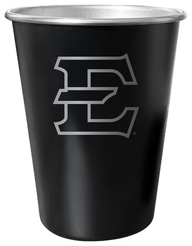 East Tennessee State University 8 oz Engraved Tin Cup Black Matte Coating Officially Licensed 