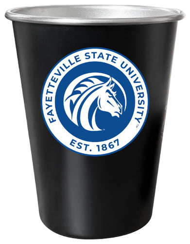 Fayetteville State University 8 oz Tin Cup Black Matte Coating Officially Licensed Single