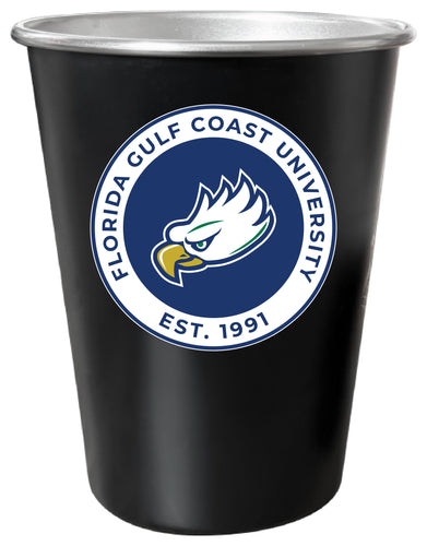 Florida Gulf Coast Eagles 8 oz Tin Cup Black Matte Coating Officially Licensed Single
