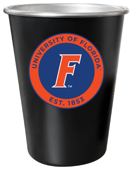 Florida Gators 8 oz Tin Cup Black Matte Coating Officially Licensed Single