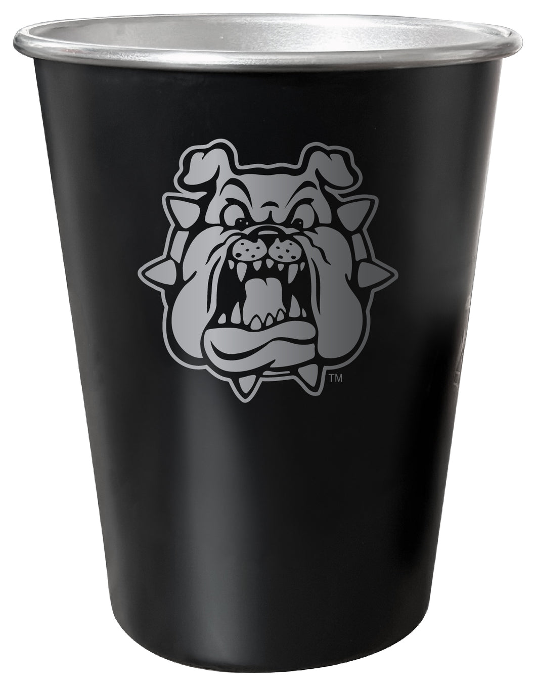 Fresno State Bulldogs 8 oz Engraved Tin Cup Black Matte Coating Officially Licensed 