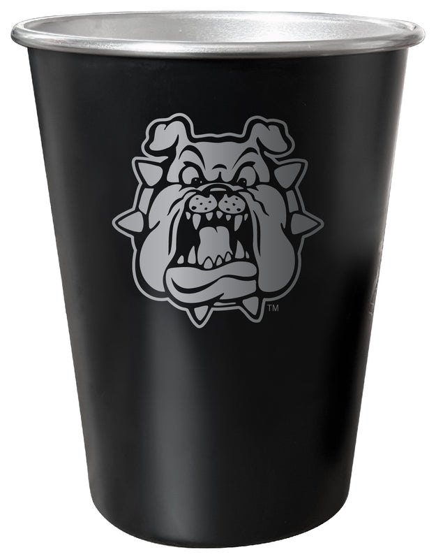 Fresno State Bulldogs 8 oz Engraved Tin Cup Black Matte Coating Officially Licensed 