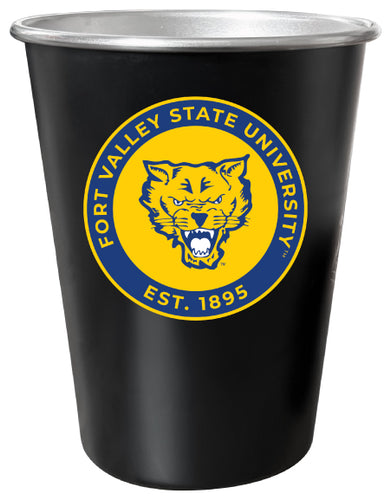 Fort Valley State University 8 oz Tin Cup Black Matte Coating Officially Licensed Single