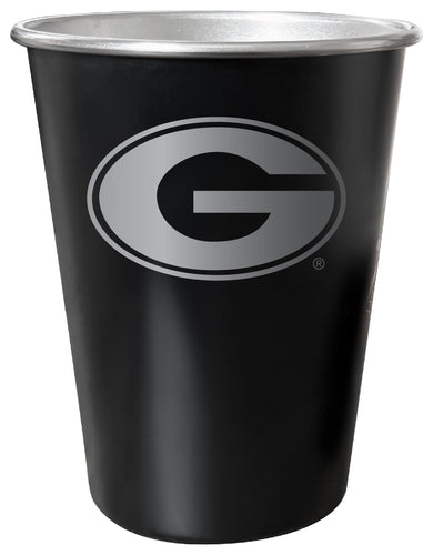 Georgia Bulldogs 8 oz Engraved Tin Cup Black Matte Coating Officially Licensed 