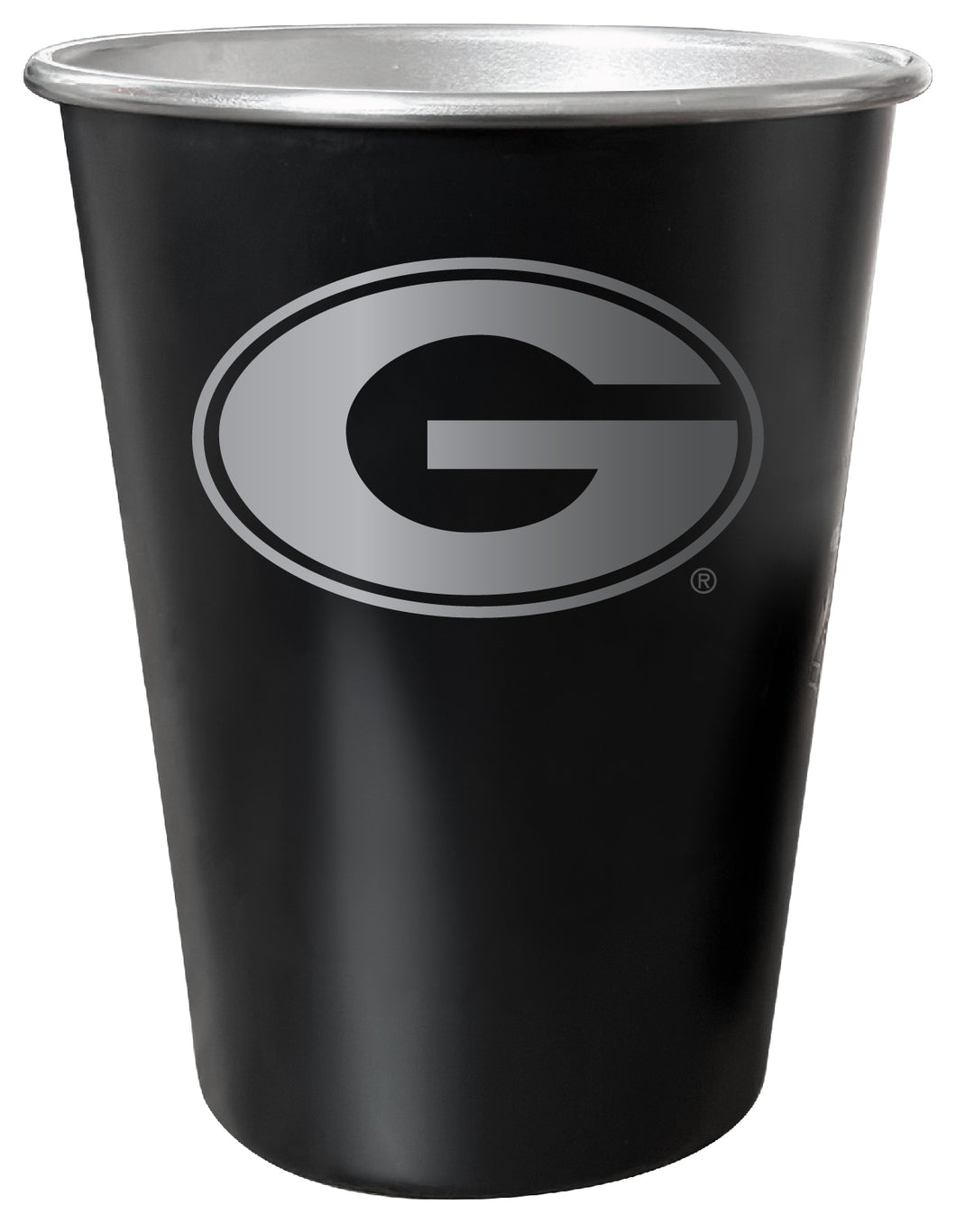 Georgia Bulldogs 8 oz Engraved Tin Cup Black Matte Coating Officially Licensed 
