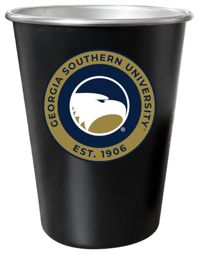 Georgia Southern Eagles 8 oz Tin Cup Black Matte Coating Officially Licensed 4-Pack with Gift Bag