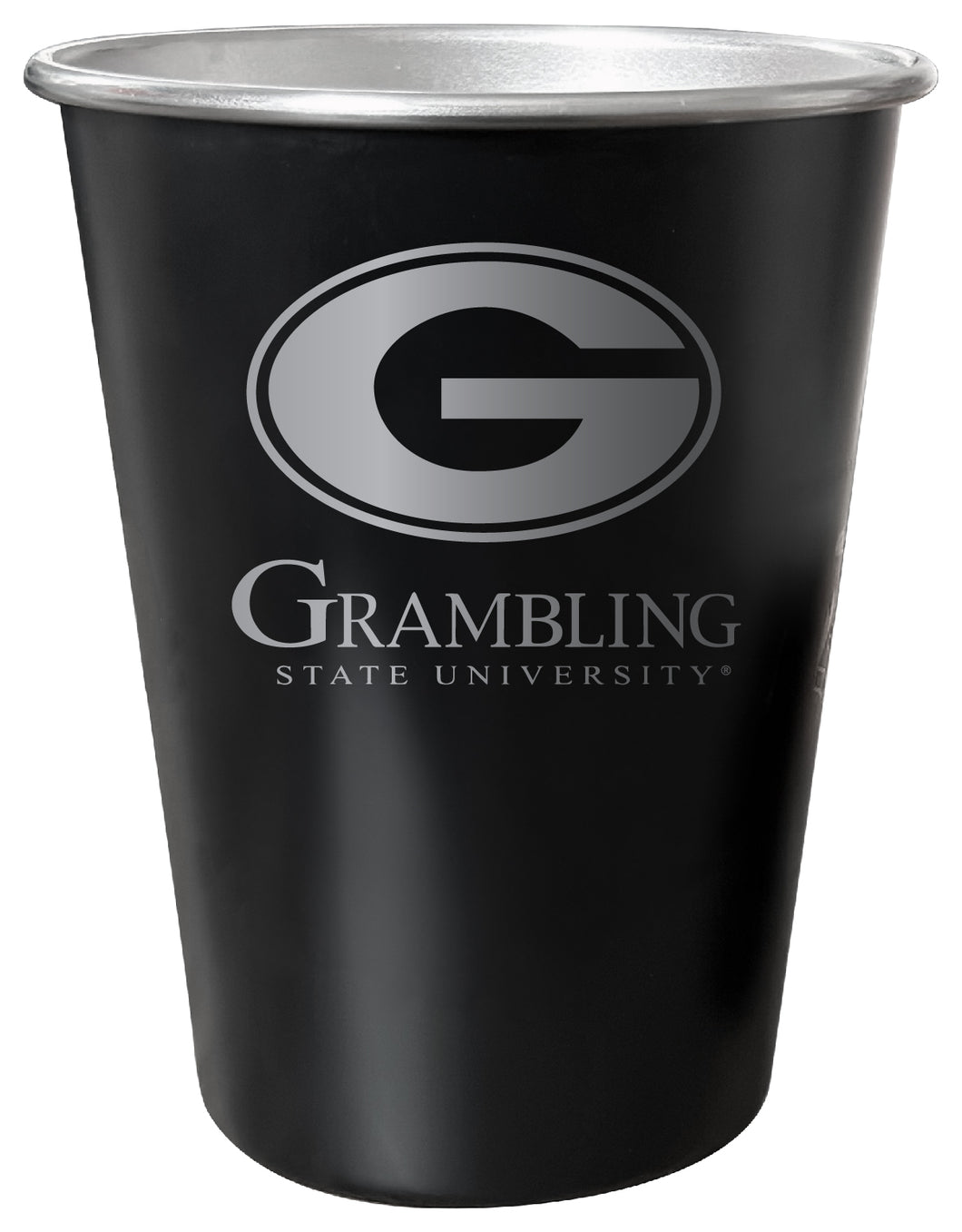 Grambling State Tigers 8 oz Engraved Tin Cup Black Matte Coating Officially Licensed 