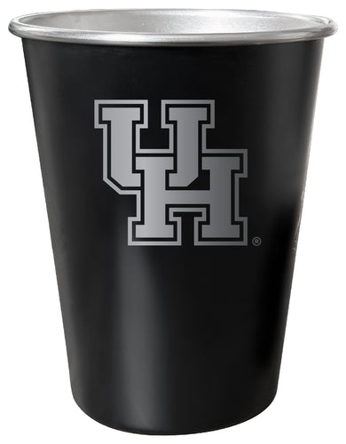 University of Houston 8 oz Engraved Tin Cup Black Matte Coating Officially Licensed 