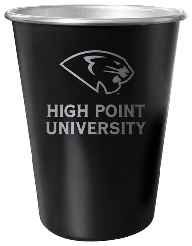 High Point University 8 oz Engraved Tin Cup Black Matte Coating Officially Licensed 