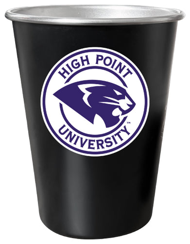 High Point University 8 oz Tin Cup Black Matte Coating Officially Licensed Single