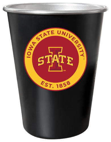 Iowa State Cyclones 8 oz Tin Cup Black Matte Coating Officially Licensed Single