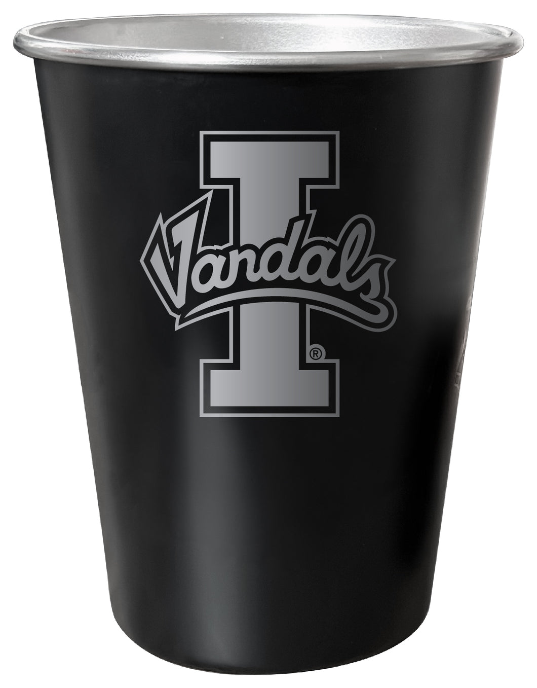 Idaho Vandals 8 oz Engraved Tin Cup Black Matte Coating Officially Licensed 