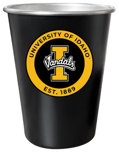 Idaho Vandals 8 oz Tin Cup Black Matte Coating Officially Licensed 4-Pack with Gift Bag