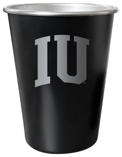 Indiana Hoosiers 8 oz Engraved Tin Cup Black Matte Coating Officially Licensed 