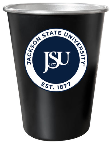 Jackson State University 8 oz Tin Cup Black Matte Coating Officially Licensed 4-Pack with Gift Bag