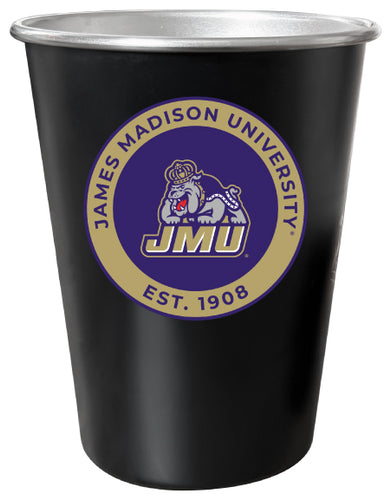 James Madison Dukes 8 oz Tin Cup Black Matte Coating Officially Licensed Single