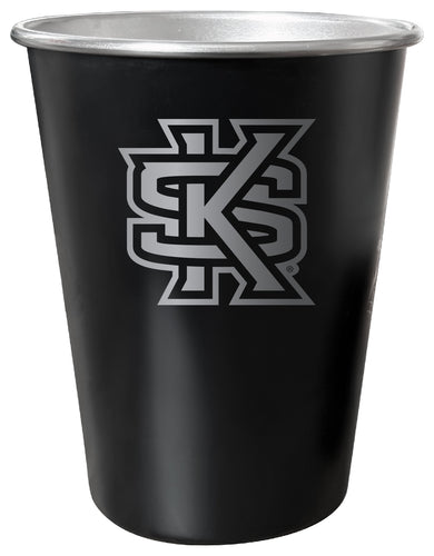 Kennesaw State University 8 oz Engraved Tin Cup Black Matte Coating Officially Licensed 