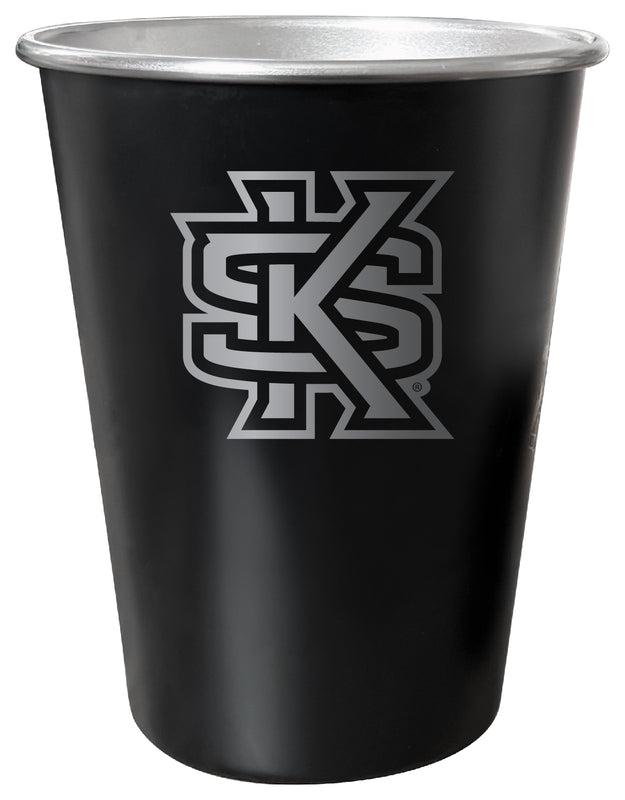 Kennesaw State University 8 oz Engraved Tin Cup Black Matte Coating Officially Licensed 