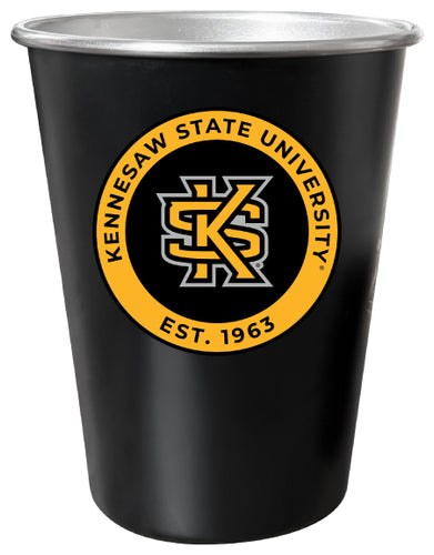 Kennesaw State University 8 oz Tin Cup Black Matte Coating Officially Licensed Single