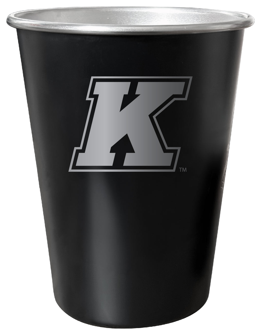 Kent State University 8 oz Engraved Tin Cup Black Matte Coating Officially Licensed 