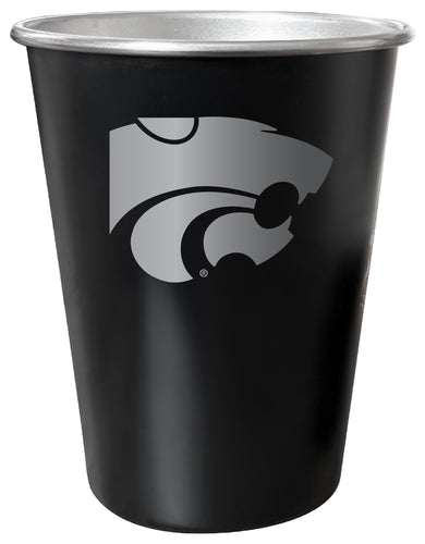 Kansas State Wildcats 8 oz Engraved Tin Cup Black Matte Coating Officially Licensed 