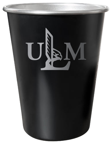 University of Louisiana Monroe 8 oz Engraved Tin Cup Black Matte Coating Officially Licensed 