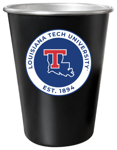 Louisiana Tech Bulldogs 8 oz Tin Cup Black Matte Coating Officially Licensed Single