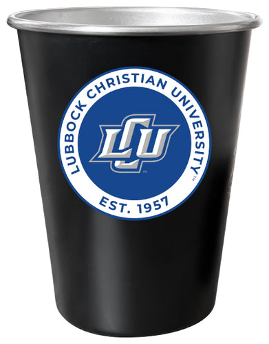 Lubbock Christian University Chaparral 8 oz Tin Cup Black Matte Coating Officially Licensed 4-Pack with Gift Bag