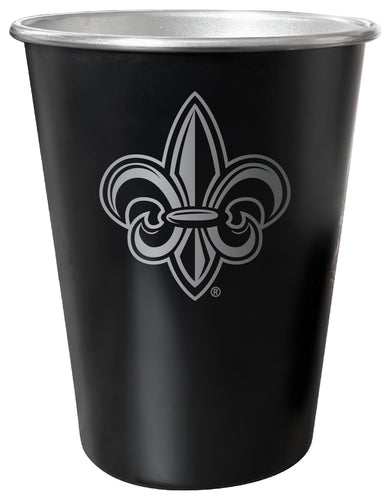 Louisiana at Lafayette Ragin' Cajuns 8 oz Engraved Tin Cup Black Matte Coating Officially Licensed 