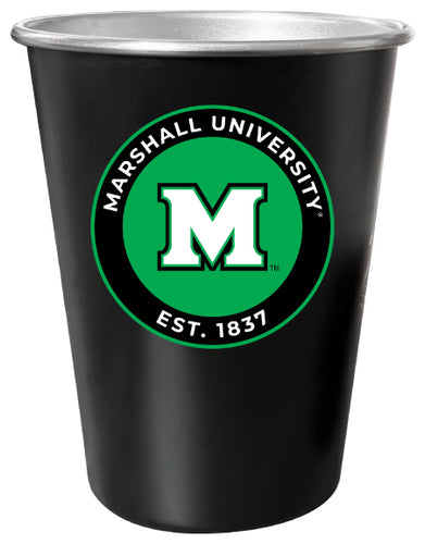 Marshall Thundering Herd 8 oz Tin Cup Black Matte Coating Officially Licensed Single