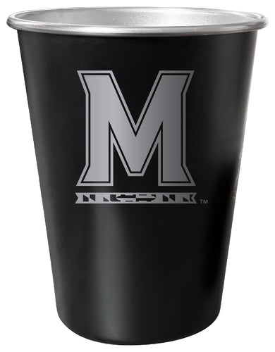 Maryland Terrapins 8 oz Engraved Tin Cup Black Matte Coating Officially Licensed 