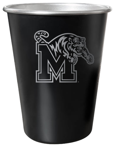 Memphis Tigers 8 oz Engraved Tin Cup Black Matte Coating Officially Licensed 