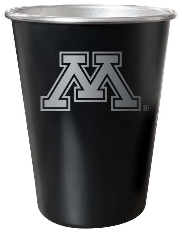 Minnesota Gophers 8 oz Engraved Tin Cup Black Matte Coating Officially Licensed 