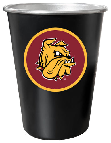 Minnesota Duluth Bulldogs 8 oz Tin Cup Black Matte Coating Officially Licensed 4-Pack with Gift Bag
