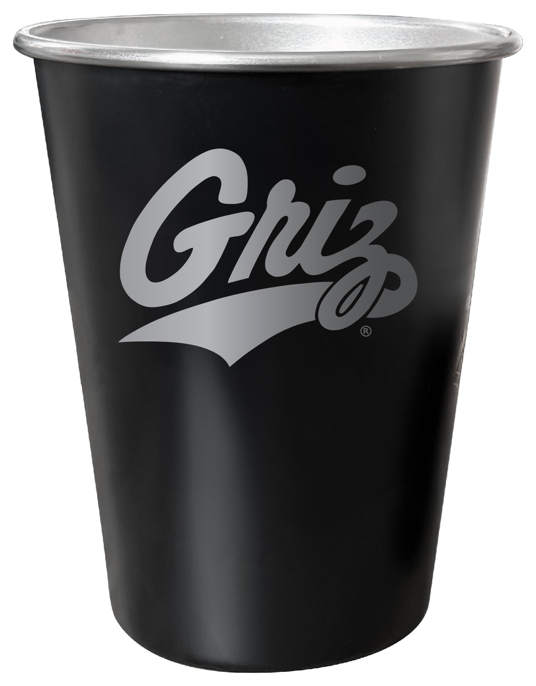 Montana University 8 oz Engraved Tin Cup Black Matte Coating Officially Licensed 
