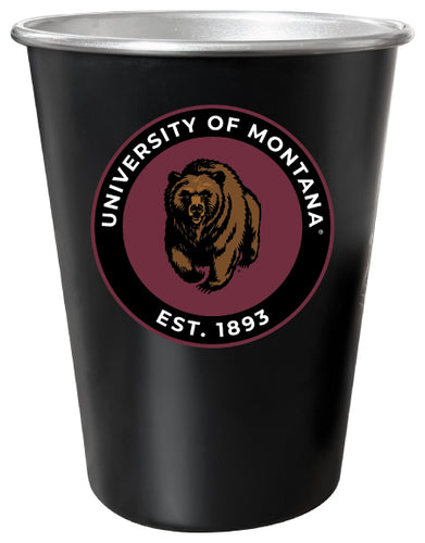 Montana University 8 oz Tin Cup Black Matte Coating Officially Licensed Single
