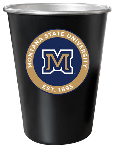 Montana State Bobcats 8 oz Tin Cup Black Matte Coating Officially Licensed Single