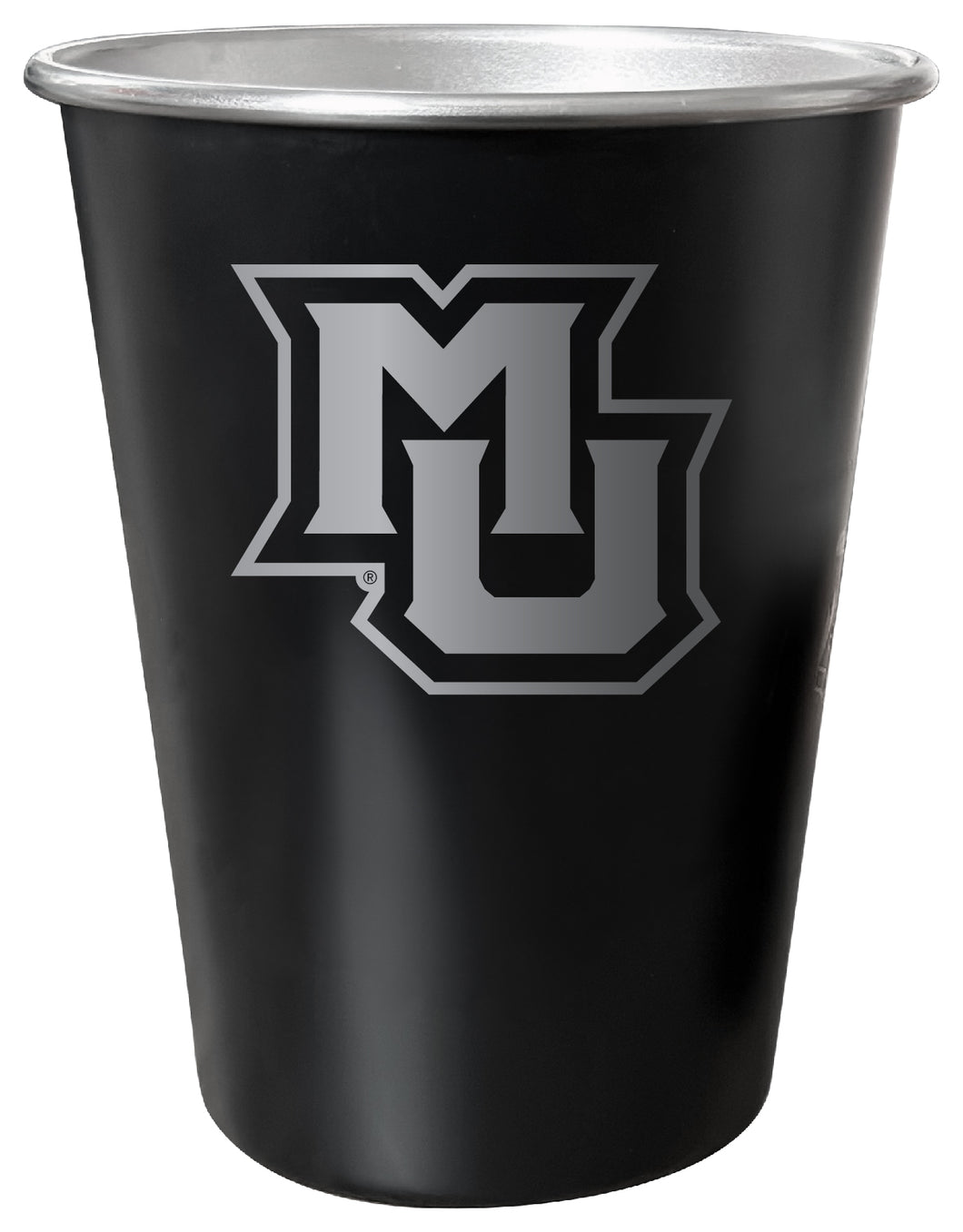Marquette Golden Eagles 8 oz Engraved Tin Cup Black Matte Coating Officially Licensed 
