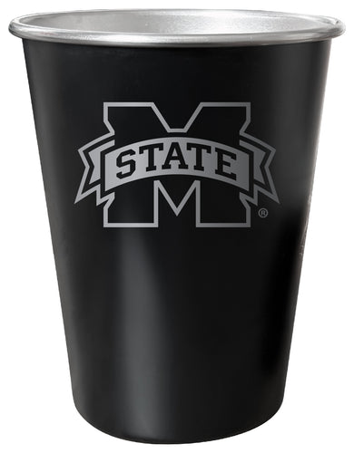 Mississippi State Bulldogs 8 oz Engraved Tin Cup Black Matte Coating Officially Licensed 