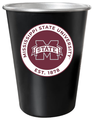 Mississippi State Bulldogs 8 oz Tin Cup Black Matte Coating Officially Licensed Single
