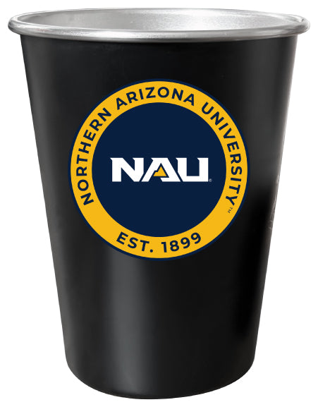 Northern Arizona University 8 oz Tin Cup Black Matte Coating Officially Licensed 4-Pack with Gift Bag