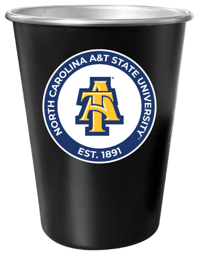 North Carolina A&T State Aggies 8 oz Tin Cup Black Matte Coating Officially Licensed Single