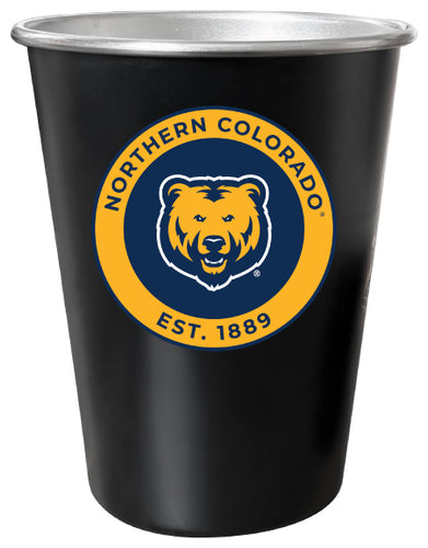 Northern Colorado Bears 8 oz Tin Cup Black Matte Coating Officially Licensed 4-Pack with Gift Bag