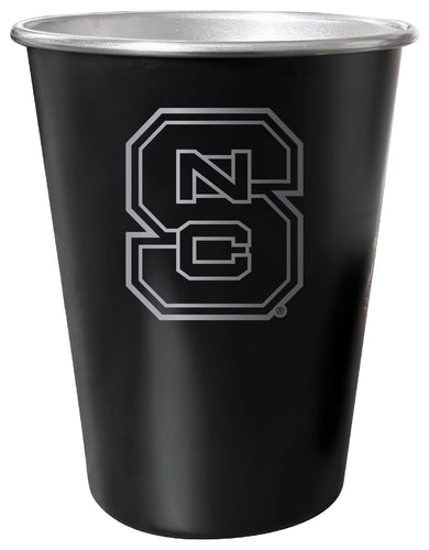 NC State Wolfpack 8 oz Engraved Tin Cup Black Matte Coating Officially Licensed 