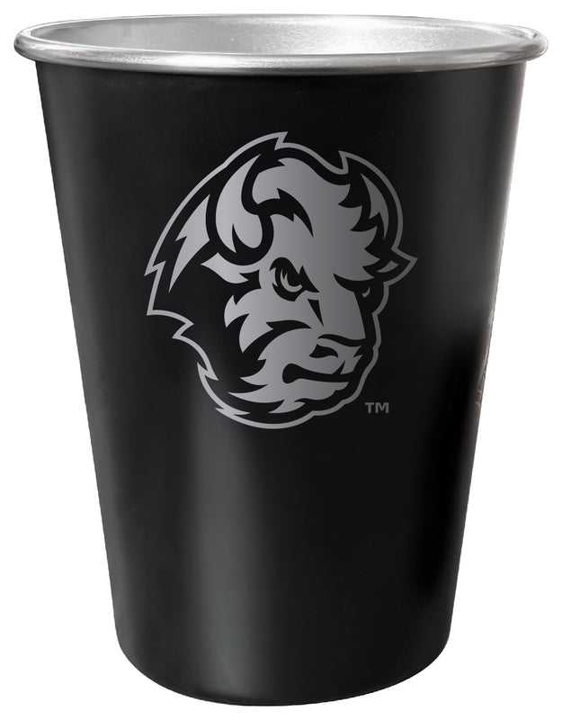 North Dakota State Bison 8 oz Engraved Tin Cup Black Matte Coating Officially Licensed 
