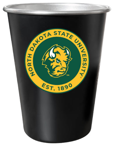 North Dakota State Bison 8 oz Tin Cup Black Matte Coating Officially Licensed Single