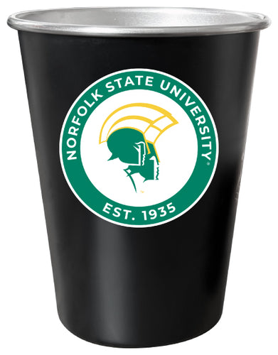 Norfolk State University 8 oz Tin Cup Black Matte Coating Officially Licensed 4-Pack with Gift Bag