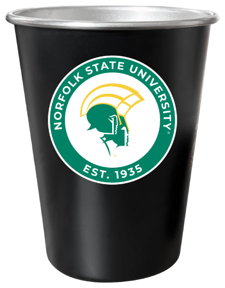 Norfolk State University 8 oz Tin Cup Black Matte Coating Officially Licensed 4-Pack with Gift Bag