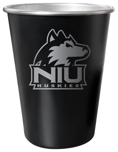 Northern Illinois Huskies 8 oz Engraved Tin Cup Black Matte Coating Officially Licensed 
