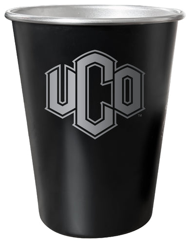 University of Central Oklahoma Bronchos 8 oz Engraved Tin Cup Black Matte Coating Officially Licensed 